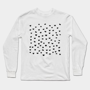 Black Cat Pattern Long Sleeve T-Shirt